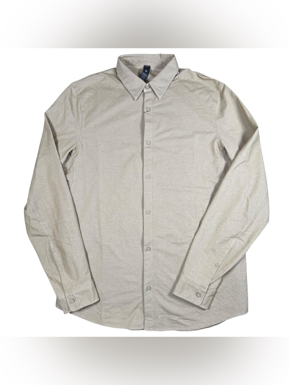 Lululemon Commission Shirt Mens M Long Sleeve Button Up Riverstone NWT LM3DJPD